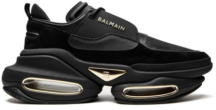 Balmain Zwarte Lage Casual Sneakers Balmain , Black , Heren - 45 Eu,42 Eu,46 Eu,43 Eu,41 EU