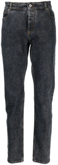 Balmain Zwarte Straight Jeans voor Heren Balmain , Black , Heren - W34,W30