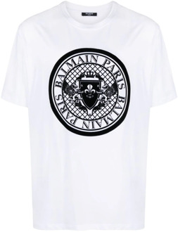 Balmain Zwarte T-shirts en Polos van Balmain Balmain , Black , Heren - Xl,L,M