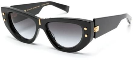 Balmain Zwarte zonnebril met originele accessoires Balmain , Black , Dames - 55 MM