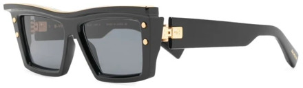 Balmain Zwarte zonnebril voor dagelijks gebruik Balmain , Black , Unisex - 55 MM