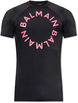 Balmain Zwem T-shirt Balmain , Black , Heren - 2Xl,Xl,L,M,S,Xs