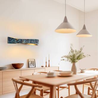 Baloria LED wandlamp, zwart/geoxideerd slagmetaal geoxideerd, mat zwart