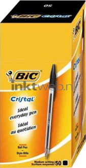 Balpen Bic Cristal zwart medium