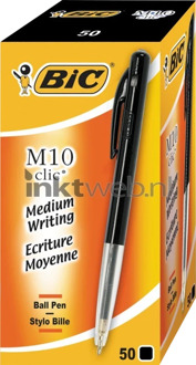 Balpen Bic M10 zwart medium