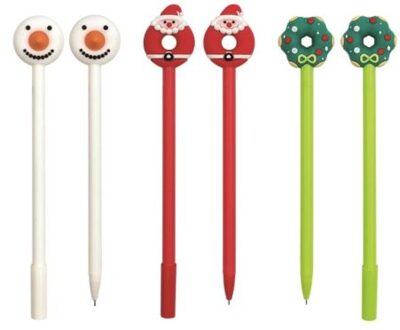 Balpen kerst donut 3 assorti