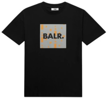 Balr Logo Front Box-Fit T-Shirt Balr. , Black , Heren - L,M,S