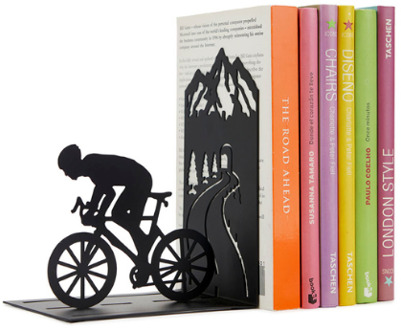 Balvi boekensteun wielrenner zwart metaal