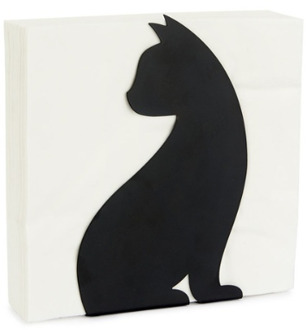 Balvi Koken & Tafelen Napkin Holder Feline Zwart - 1