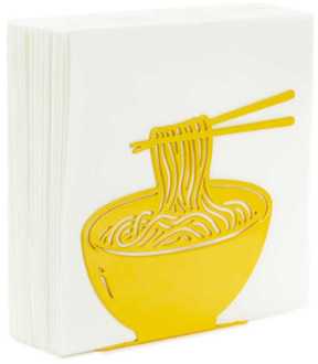 Balvi servethouder Ramen geel metaal