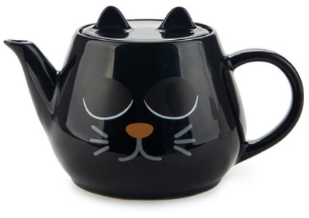 Balvi theepot Wake Cat zwart keramiek