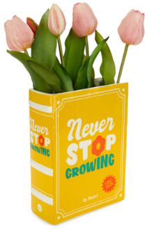 Balvi vaas Book keramiek geel