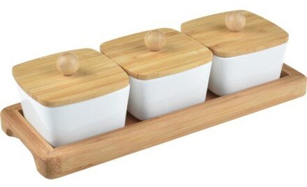 Bamboe 7 Stuk Bamboe Cover Lux Stijlvolle Ontbijt Set Onder Bamboe Lade