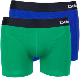 Bamboe Boxershort Heren Blauw / Groen 2-Pack -  XXL