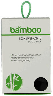 Bamboe Boxershort Heren Zwart 2-Pack -  XL
