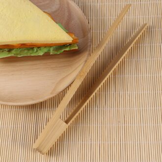Bamboe Broodrooster Keuken Tang Lange Grip Broodrooster Serveren Tang Voor Koken Toast Brood Barbecue Grillen Bakken Koekenpan