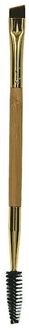 Bamboe Dubbele Schuine Wenkbrauw Borstel + Wimper Kam Eye Detail Make-Up Kwasten Wimper Wenkbrauw Beauty Tool