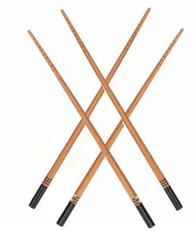 Bamboe eetstokjes zwart 16x stuks - Action products