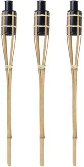 Bamboe fakkelset 3-delig Ø6x63cm bruin