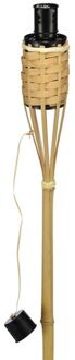 Bamboe gevlochten tuinfakkel 120 cm - Fakkels Bruin