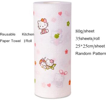 Bamboe Herbruikbare Papieren Handdoeken Wasbare Roll Unpaper Towel Keuken Rolls Alternatieve Papieren Handdoeken Gerecycled Servetten Doek willekeurig Print