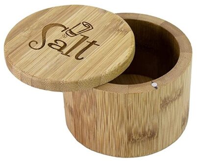 Bamboe Hout Spice Opbergdoos Met Ronde Swivel Deksel Cover Natuurlijke En Milieuvriendelijke Zout Kruiderij Jar Voor Chili Curry Suiker 3