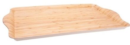 Bamboe houten dienblad/serveerblad 45 x 31 cm Bruin