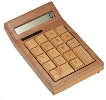 Bamboe Houten Rekenmachine Calculator