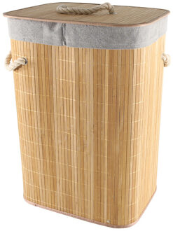 Bamboe houten wasmand/wasgoedmand 29 x 39 x 57 cm