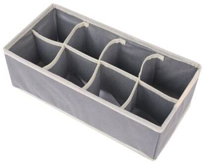 Bamboe Houtskool Niet-geweven Ondergoed Opbergdoos, Opvouwbare En Verwijderbare Ondergoed Opslag Boxs, Lade Sokken Ondergoed Organizer grijs 8 rooster