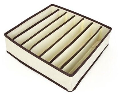 Bamboe Houtskool Niet-geweven Ondergoed Opbergdoos, Opvouwbare En Verwijderbare Ondergoed Opslag Boxs, Lade Sokken Ondergoed Organizer licht geel 7 rooster