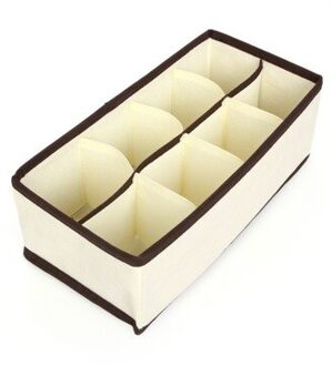 Bamboe Houtskool Niet-geweven Ondergoed Opbergdoos, Opvouwbare En Verwijderbare Ondergoed Opslag Boxs, Lade Sokken Ondergoed Organizer licht geel 8 rooster