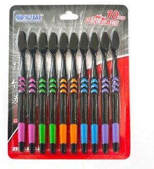 Bamboe Houtskool Tandenborstel Zachte Tandenborstel Volwassen Huishoudelijke Reiniging Tandenborstel Huishoudelijke Pbt Gemalen Fiber