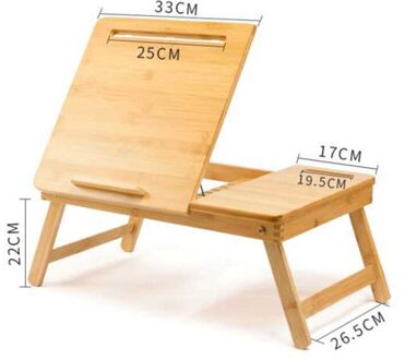 Bamboe Laptop Bureau Bed Lade Tafel Rack Plank Kantelen Oppervlak Computer Notebook Boek Meubelen Studeren Tafel