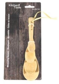 Bamboe lepel set a 4 stuks hout