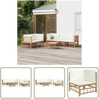 Bamboe Lounge Set - 55 x 69 x 65 cm - Duurzaam materiaal - Comfortabele zitervaring - Praktische Bruin