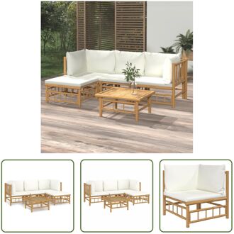 Bamboe Loungeset - 4-delig - 55 x 69 x 65 cm - Duurzaam en Comfortabel Bruin