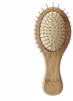 Bamboe Luchtkussen Kam Kleine Hoofdhuid Massage Glad Haar Kammen Hair Brush Hair Styling Massage Kam zilver