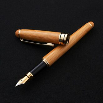 Bamboe Luxe Vulpen Inkt 0.5Mm Voor Relatiegeschenken Decoratie Schrijven Office Balpen Briefpapier Pencil case reeks