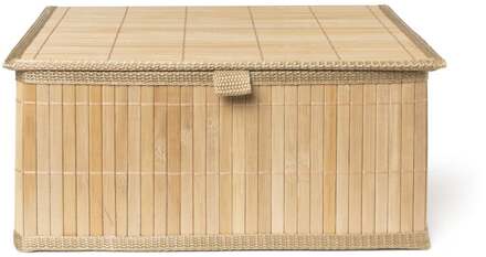 Bamboe mand met deksel - 11x24x18 cm