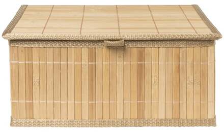 Bamboe mand met deksel - 13x29x23 cm