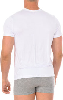 Bamboe onderhemd met korte mouw en ronde hals 602 heren - maat Wit