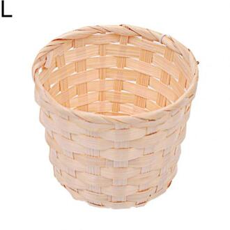 Bamboe Opbergmanden Stro Patchwork Handgemaakte Wasserij Rieten Rotan Zeegras Buik Tuin Bloem Keuken Opslag Mand 1Pc