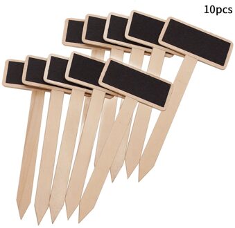 Bamboe Plant Label Milieuvriendelijke T-Vormige Houten Plant Teken Voor Tuinieren Van Zaden Ingemaakte Kruiden Bloemen En Groenten 10 stk