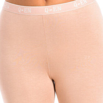 Bamboe Q-EN Low-Rise Legging met bies op de contouren 804 vrouw Beige