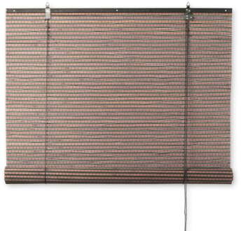 Bamboe rolgordijn - donkerbruin - 150x180 cm