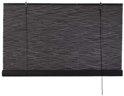 Bamboe rolgordijn - zwart - 120x180 cm