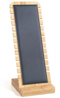 Bamboe Sieraden Display Standaard Ketting Display Stand Houten Meerdere Ketting Schildersezel Showcase Display Houder Voor Kettingen zwart