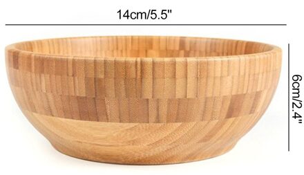 Bamboe Slakom Ronde Serveerschaal Natuurlijke Houten Servies Voor Fruit Snacks Hapjes Houten Fruitschaal Handwerk Decoratie