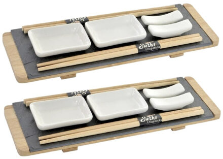 Bamboe sushi serveerset voor 4 personen 8-delig